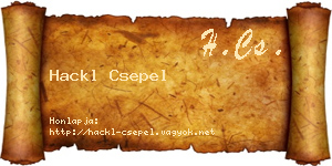 Hackl Csepel névjegykártya